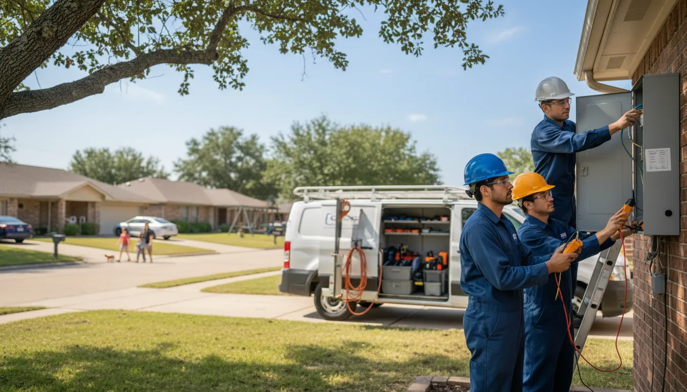 Certified electrician providing emergency electrical services in Justiceburg, TX